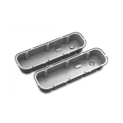 Holley - Holley 241-152 Black M/T Retro Aluminum Valve Covers for 63-89 Chevy/GMC - Image 2
