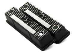 Holley - Holley Perf 241-83 Blk M/T Retro Alu. Valve Covers for Chevy/GMC Small Block - Image 3