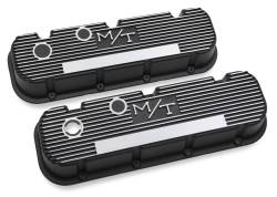 Holley Performance 241-85 Black M/T Retro Alu. Valve Covers for 63-89 Chevy/GMC