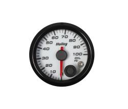 Holley - Holley Performance 26-601W Analog Style Oil Pressure Gauge - Image 1