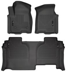 Husky Liners - Husky Liner Weatherbeater Front/Rear Floor Liners Black Silverado/Sierra 94031 - Image 1