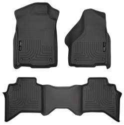 Husky Liner Weatherbeater Front/Rear Floor Liners Black for Dodge RAM 98031