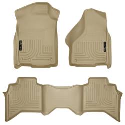 Husky Liners Weatherbeater Front/Rear Floor Liners Tan for Dodge RAM 98033