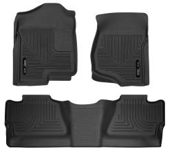 Husky Liners - Husky Liner Weatherbeater Front/Rear Floor Liners Black Silverado/Sierra 98201 - Image 1