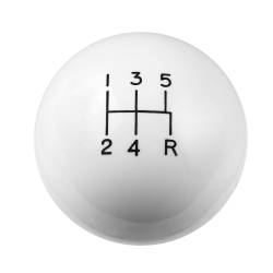 Hurst 1630014 White 5-Speed Pattern Shift Knob 12mm x 1.75 for 99-04 Mustang 4.6