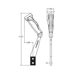 Hurst - Hurst 5388575 PistolGrip Manual Shifter Handle Wood/Chrome for 70-74 Dodge/Ply - Image 2