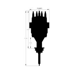 MSD Ignition 83873 Ready-To-Run Distributor Black for Chrysler 426 440