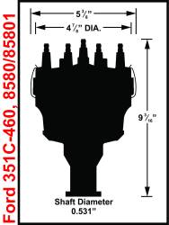 MSD Ignition 85801 Billet Distributor Steel Gear for 72-97 Ford V8 351C-460
