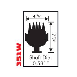 MSD Ignition 8578 Pro-Billet Small Diameter Distributor for Ford 351W