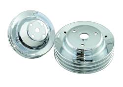 Mr Gasket 4963 Chrome Plated Water Pump Pulley Set for Buick/Chevy/GM/Oldsmobile