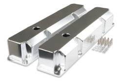 Mr Gasket 6862G Silver Fabricated Aluminum Valve Covers for 65-78 Chrysler BB