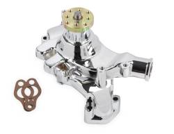 Mr Gasket 7016G Chrome Aluminum Plated Long Neck Water Pump Chevy Big Block