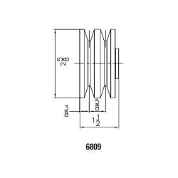 Mr Gasket - Mr Gasket 6809 Chrome Alternator Pulley-Double Groove for GM/Ford - Image 2