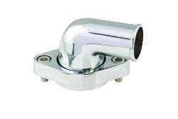 Mr Gasket 9142G 90-DEG O-Ring Style Chrome Water Neck 67-75 Chevrolet V8 Engines