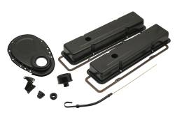 Mr Gasket 9834BP Flat Black Engine Dress-Up Kit 60-85 Chevy 262-400 Small Block