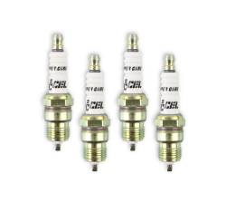 ACCEL 0576S-4 U-Groove Resistor Header Spark Plug 14mm Thread .460" Reach 4PC