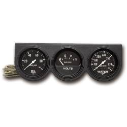 AutoMeter - AutoMeter 2398 Console Gauge Oil/Volt/Water Temp Black 100 PSI/280F/16V 2-5/8" - Image 1