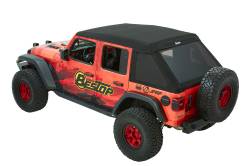 Bestop 54925-17 Trektop Ultra Black Twill Soft Top for 18+ Jeep Wrangler JL 4DR