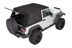Bestop - Bestop 54862-17 Trektop Pro Black Twill Soft Top for 07-18 Jeep Wrangler JK 2DR - Image 2