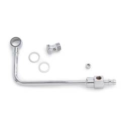 Edelbrock - Edelbrock 8126 Chrome Steel Fuel Line w/3/8" Barbed End Inlet w/o Fuel Filter - Image 1