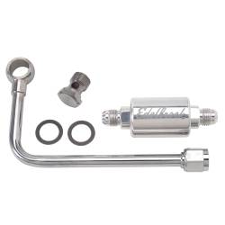 Edelbrock - Edelbrock 8131 Chrome Single Feed Steel Fuel Line w/Polished Filter - Image 1