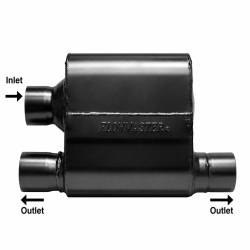 Flowmaster - Flowmaster 8425810 Super 10 Series 2.5" Offset/Dual Muffler-Stainless - Image 7