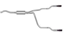 Gibson Performance Exhaust - Gibson Performance 9508 Split Rear Cat-Back Exhaust System Aluminized - Image 1