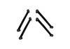 Superlift Front/Rear Lower Control Arms 2"-4" Lift for 97-06 Jeep TJ 5079