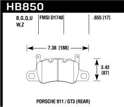 Hawk Performance - Hawk Performance HB850Z.655 PC Performance Ceramic Brake Pads - Image 1