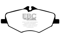 EBC Brakes - EBC Brakes DP31488C Redstuff Ceramic Low Dust Brake Pads for 03-09 E320 E350 - Image 1