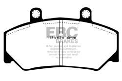 EBC Brakes - EBC Brakes DP4800R Yellowstuff Street & Track Brake Pads - Image 1