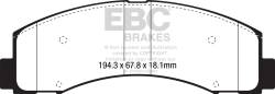 EBC Brakes - EBC Brakes DP63088 6000 Series Greenstuff Truck/SUV Brakes Disc Pads - Image 1