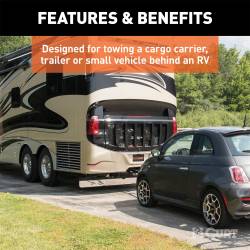 CURT - CURT 13702 Adjustable RV Trailer Hitch 2" Receiver Up To 51" Frames - Image 3
