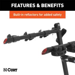 CURT - CURT 18013 Clamp-On Bike Rack 3 Bikes for Over 2" Shank - Image 3