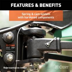 CURT - CURT 17500 Weight Distribution Hitch Trunion Spring Bar Fits - Image 3