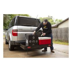 CURT - CURT 18113 49" x 22" Black Aluminum Basket Cargo Carrier Fixed 2" Shank 500 lbs - Image 3