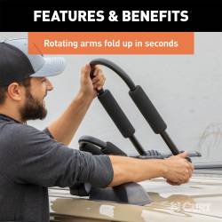 CURT - CURT 18320 Adjustable Aluminum Roof Rack Kayak Holders - Image 5