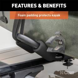CURT - CURT 18320 Adjustable Aluminum Roof Rack Kayak Holders - Image 7