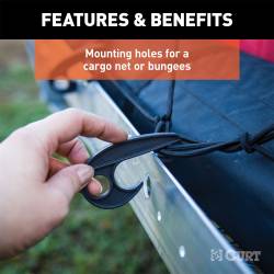 CURT - CURT 18100 60" x 20" Aluminum Tray Cargo Carrier Folding 2" Shank 500 lbs - Image 4
