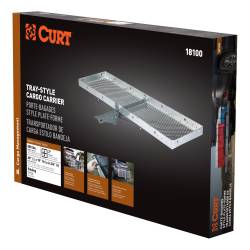 CURT - CURT 18100 60" x 20" Aluminum Tray Cargo Carrier Folding 2" Shank 500 lbs - Image 2