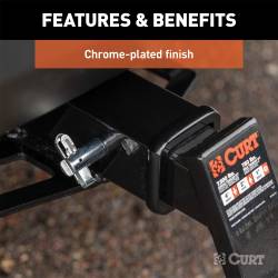 CURT - CURT 21551 5/8" Swivel Hitch Pin 2" Receiver Chrome Packaged - Image 3