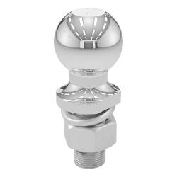 CURT - CURT 40004 2" Trailer Ball 1" x 2-1/8" Shank 6000 lbs Chrome - Image 1