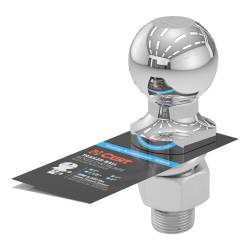 CURT - CURT 40004 2" Trailer Ball 1" x 2-1/8" Shank 6000 lbs Chrome - Image 2