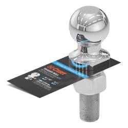 CURT - CURT 40017 1-7/8" Trailer Ball 1" x 3" Shank 3500 lbs Chrome - Image 2