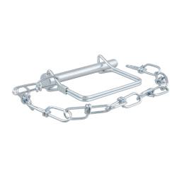 CURT - CURT 25034 5/16" Safety Pin w/12" Chain 3" Pin Length - Image 1