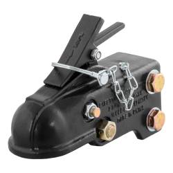 CURT - CURT 25328 2-5/16" Channel-Mount Coupler w/Easy-Lock 15000 lbs Black - Image 1