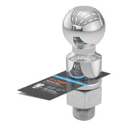 CURT - CURT 40035 2-5/16" Trailer Ball 1-1/4" x 2-5/8" Shank 1" Rise 10000 lbs Chrome - Image 2
