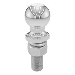 CURT - CURT 40020 2" Trailer Ball 1" x 3" Shank 6000 lbs Chrome - Image 1