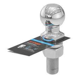 CURT - CURT 40020 2" Trailer Ball 1" x 3" Shank 6000 lbs Chrome - Image 2