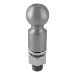 CURT - CURT 40087 2-5/16" Trailer Ball 1.25" x 2-5/8" Shank 2" Rise 25ks Raw Steel - Image 1